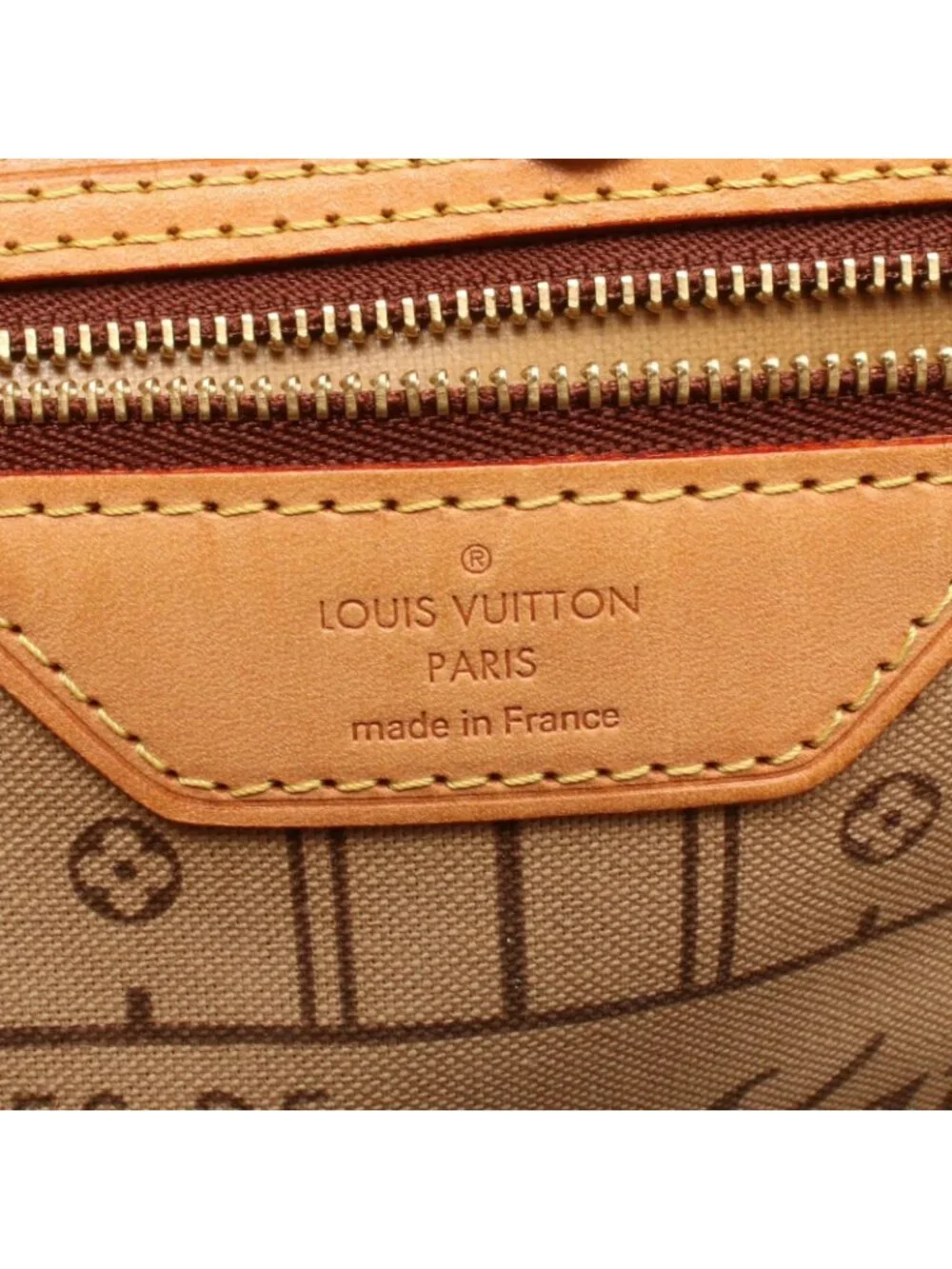Louis Vuitton Tote Bag Neverfull MM Monogram Canvas Leather